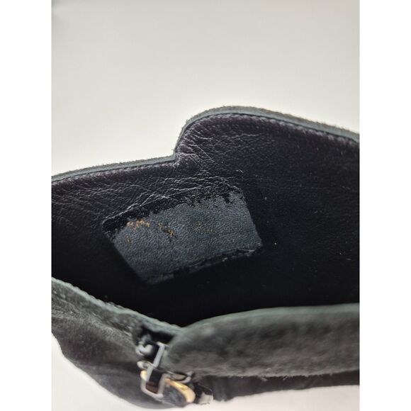 Stuart Weitzman Women's Black Bold Suede Zip Booties Size 9 B - Picture 8 of 8